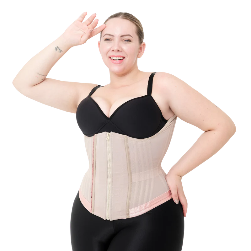 Cinta Corset Sereia Com Ganchos e Zíper